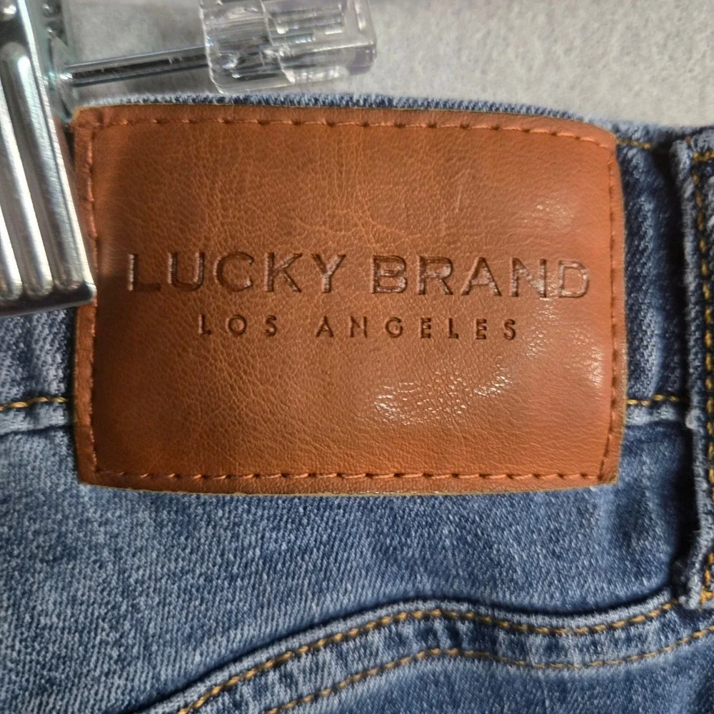 Lucky Brand 410 Athletic Straight Mens Blue Denim Jeans 34x32 Medium Wash